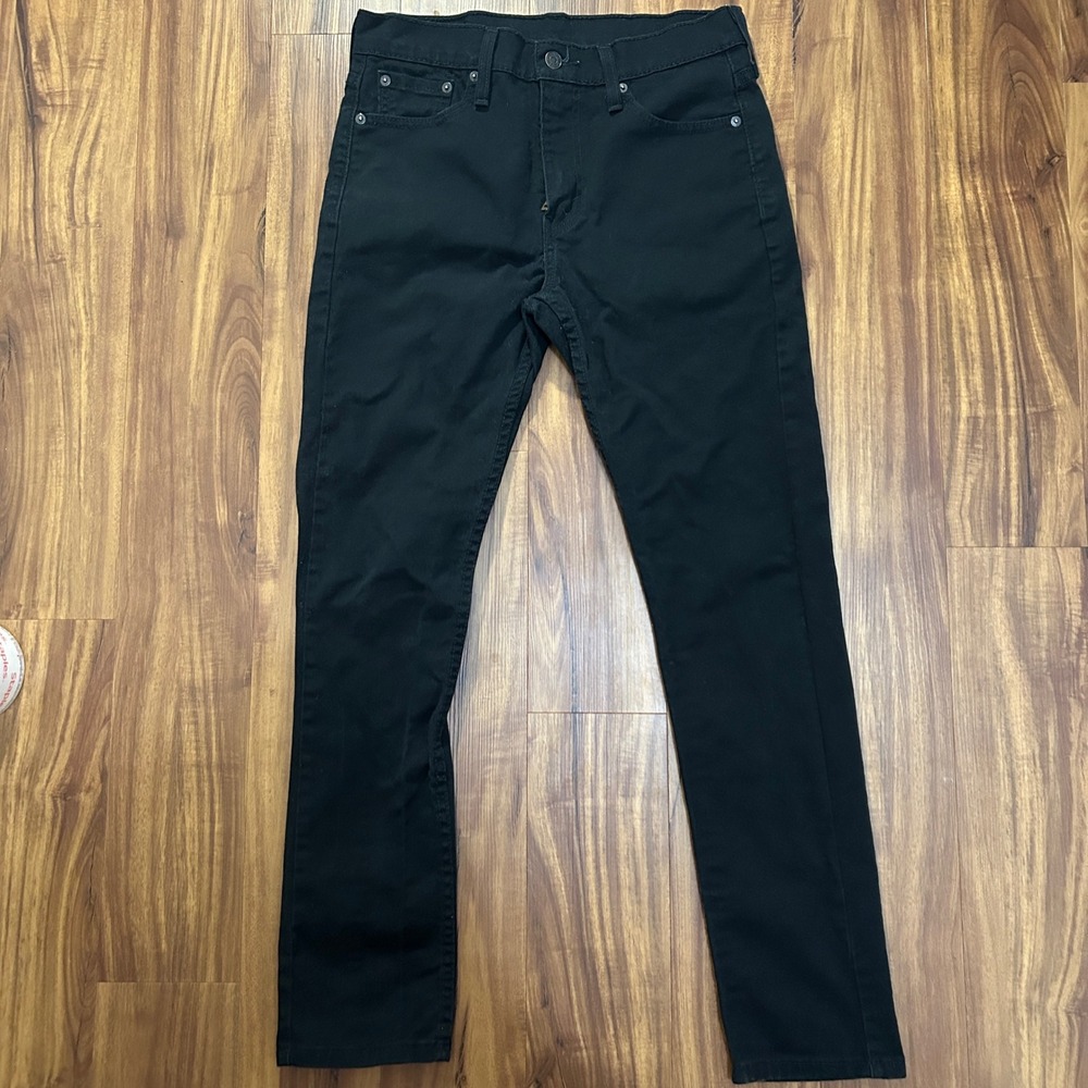 Levis 510 Skinny Fit Mens Jeans 30x30 Black Stretch Denim 05510-0714